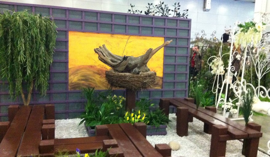 "Птица счастья" - композиция в японском стиле для выставки "Garden Moscow 2014".